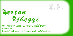 marton ujhegyi business card